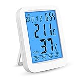 HEAWAA Digitales Thermometer Hygrometer Inne Luftfeuchtigkeit Temperatur MIN/MAX für Schl...