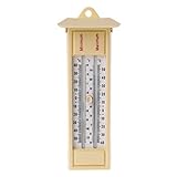 Qiulip Max Min Thermometer für Innen- und Außenbereich, Wandtemperatur-Monitor, -40 bis ...