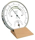 Wohnklima-Hygrometer von Fischer, Life-Serie, Edelstahlgehäuse 100mm mit Thermometer und ...