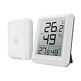 ORIA Thermometer Hygrometer, Innen Außen Thermometer Digital Temperatur und Luftfeuchtigk...