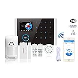 Kabelloses WiFi-Alarmsystem, Smart House Home Office Security Alarmanlage Kit Touchpanel D...