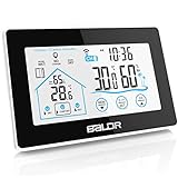 BALDR Wetterstation, Digitale Thermometer-Hygrometer mit Funk-Außensensor für innen/auß...