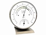 Fischer Raumklima-Hygrometer mit Thermometer, Edelstahl, Mehrfarbig, Einheitsgröße