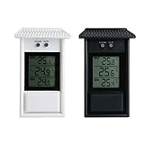 SUNJULY Max Min Thermometer Digital, Digitales Thermometer Wetterfest, Klassisches Design ...