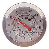 Hausbrau-Thermometer mit 52-mm-Zifferblatt und 300 mm Sondenlänge mit Befestigungsclip, B...