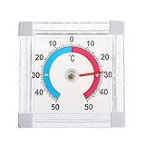 Fogun Bimetall Fenster - Aussen - Klebe Thermometer Analog Anzeige + / - 50 °C