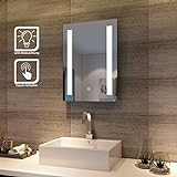 SONNI Badspiegel led Spiegel (eckig) mit LED Beleuchtung Wandspiegel Badzimmerspiegel kalt...