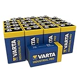 VARTA Industrial Pro Batterie 9V Block Alkaline Batterien 6LR61 (20er pack), Design kann a...