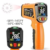 Infrarot Thermometer AIDBUCKS AD6530B IR Laser Digital Thermometer kontaktfreies mit Farbe...