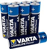 VARTA Longlife Power Batterie (AA Mignon Alkaline Batterien LR6 - 8er Pack)