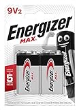 Energizer Max 9V Block Batterien, 2 Stück
