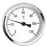 63mm 0 - 120C Thermo Wasser Öltemperaturanzeige 1/2 Zoll Heckeinstieg Thermometer
